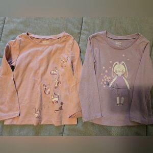 2 Toddler Girl Long Sleeve Shirts